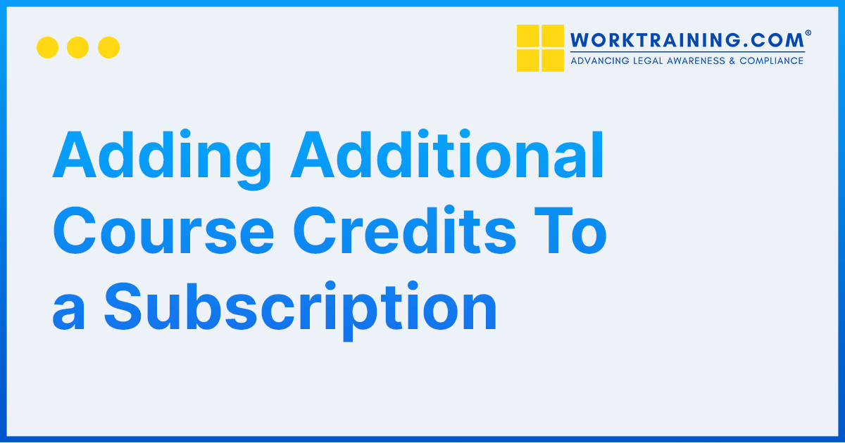 Adding Additional Course Credits To a Subscription